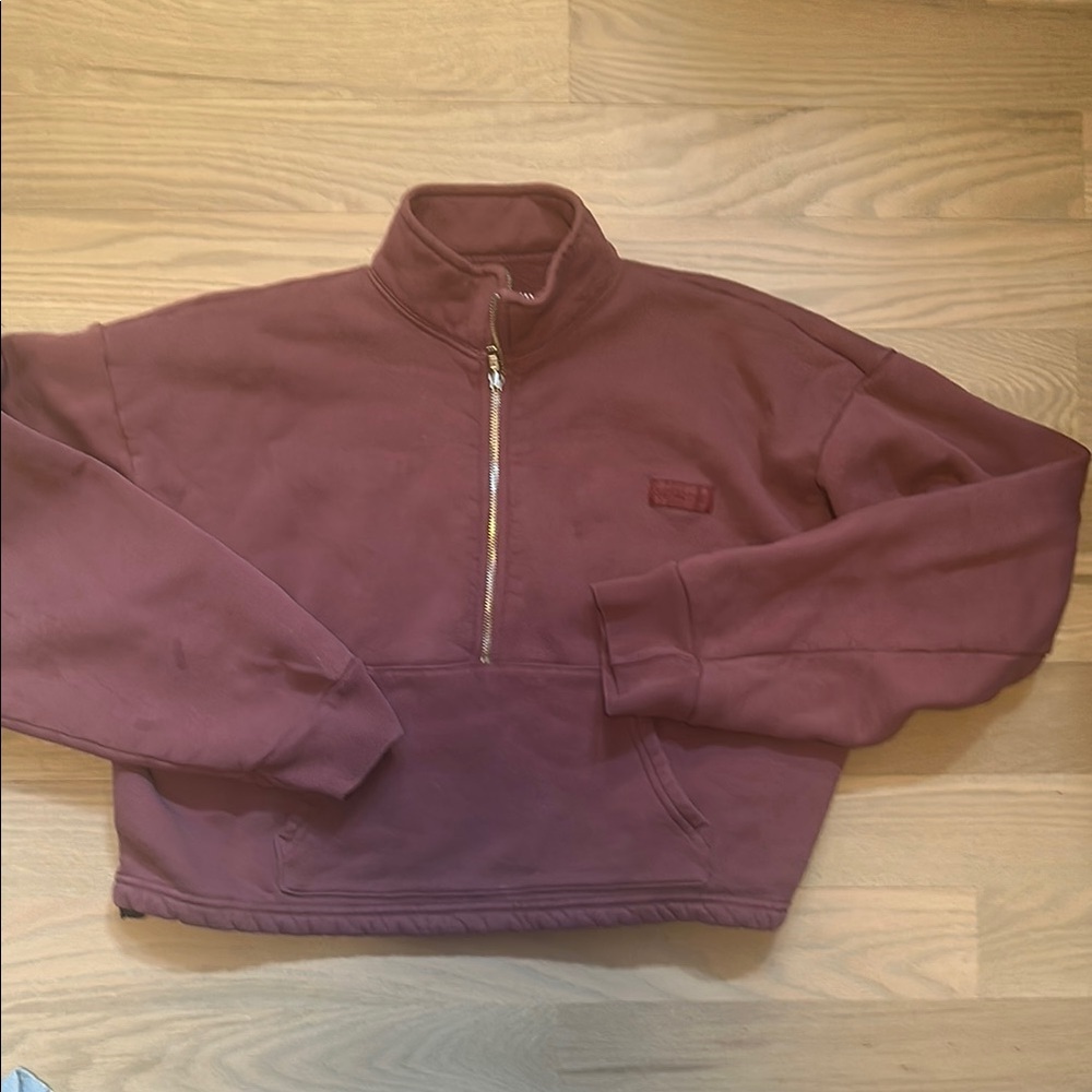 Set Active Maroon Half-Zip Sweater